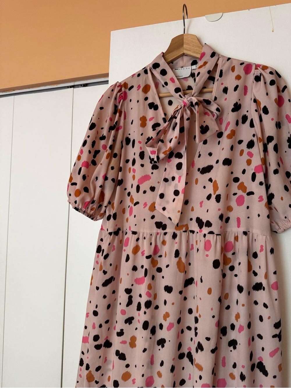 ASOS Pink Maxi Dress with Multicolor Spot Print - Picture 2 of 4